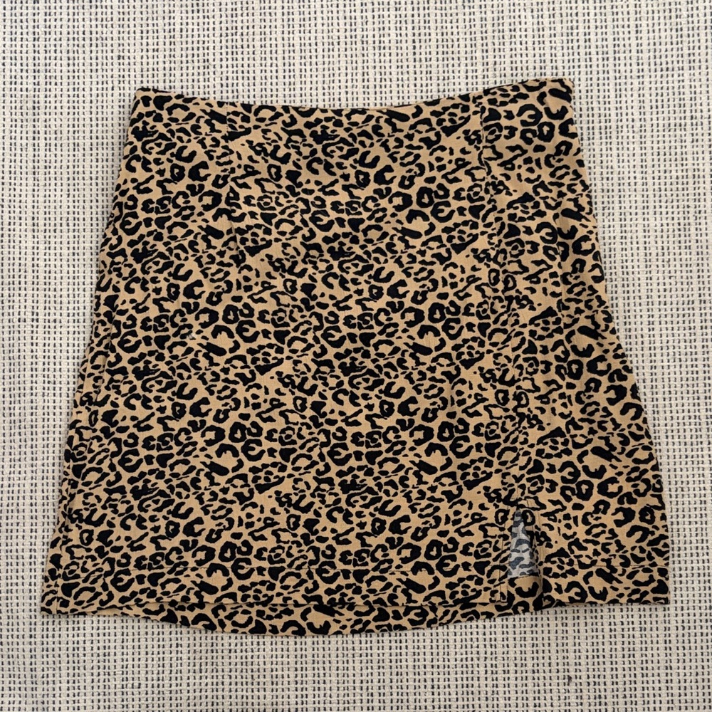Free People Leopard Print mini skirt